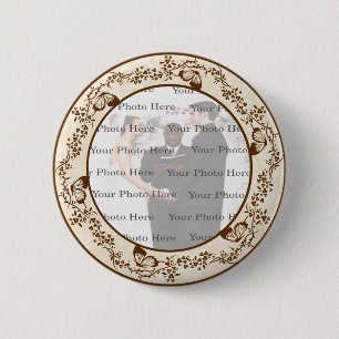 Elegant Butterfly Round Button
