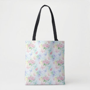 Elegant Butterfly Seamless Print Tote Bag