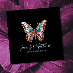 Elegant Butterfly Square Business Card