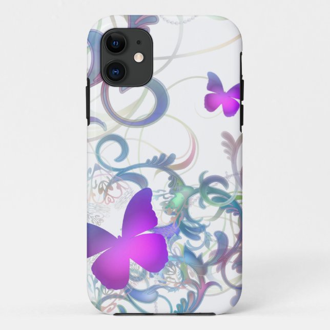 Elegant Butterfly Swirl Case-Mate iPhone Case (Back)