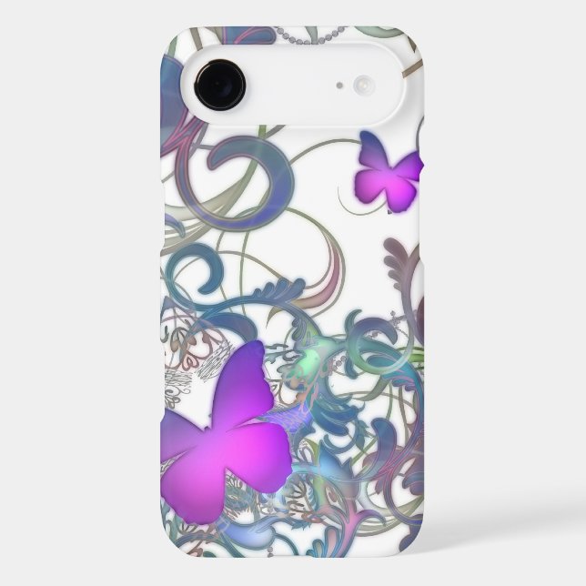 Elegant Butterfly Swirl Case-Mate iPhone Case (Back)