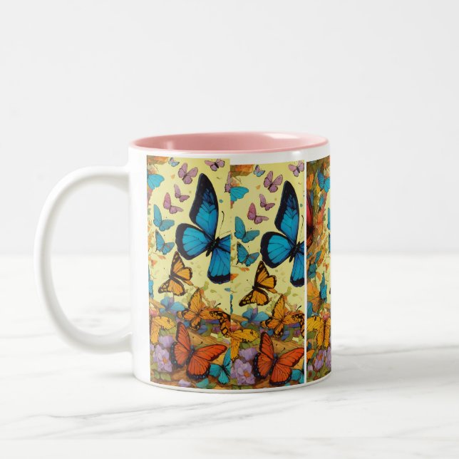 Elegant Butterfly Tea & Coffee Mug (Left)