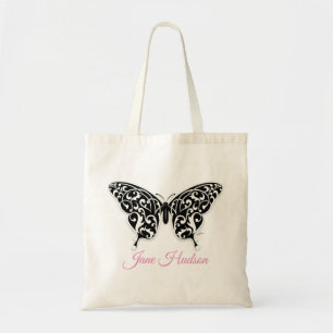 Elegant Butterfly Tote Bag Design by Eksi