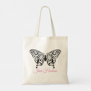Elegant Butterfly Tote Bag Design by Eksi