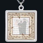 Elegant Butterfly Wedding Square Silver Necklace<br><div class="desc">Personalise this pretty necklace to have as wedding favours at your wedding reception or to have one yourself as a remembrance of your special day. This necklace is also the perfect gift for the bride ant her bridal shower. Personalise by adding your photo.</div>