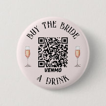 Elegant Buy the BRIDE a Drink QR Button