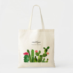 Elegant Cactus Garden Personalised Wedding  Tote Bag