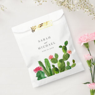 Elegant Cactus Garden Wedding Favour Bags
