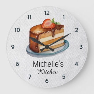 Elegant Cake Baker Pastry Chef Personalised Large Clock
