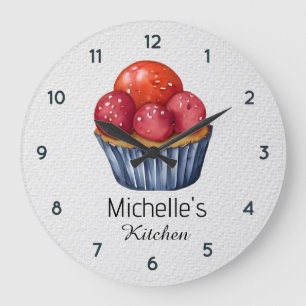Elegant Cake Baker Pastry Chef Personalised Large Clock