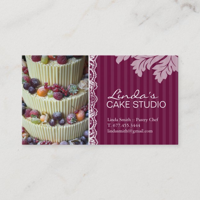 ELEGANT CAKE | BAKERY BUSINESS CARD (Front)
