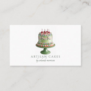 Elegant Cake Bakery Business Card