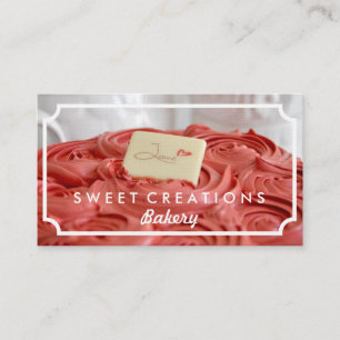 Elegant Cake Bakery Business Cards