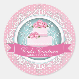 Elegant Cake Box Stickers