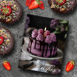 Elegant Cake Personalized Recipe Notebook