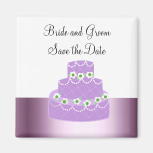 Elegant Cake Save the Date Magnet