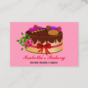 Elegant Cakes And Flowers Bakery Home Made Business Card