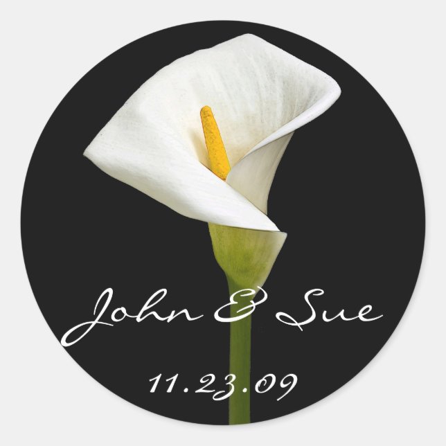 Elegant Cala Lily - Sticker (Front)