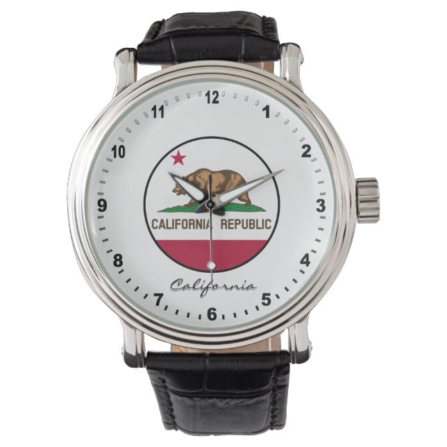 Elegant California Watch & California Flag / USA (Front)
