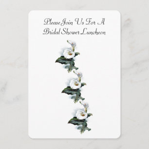 Elegant Calla Lily Floral Bridal Shower Luncheon Invitation