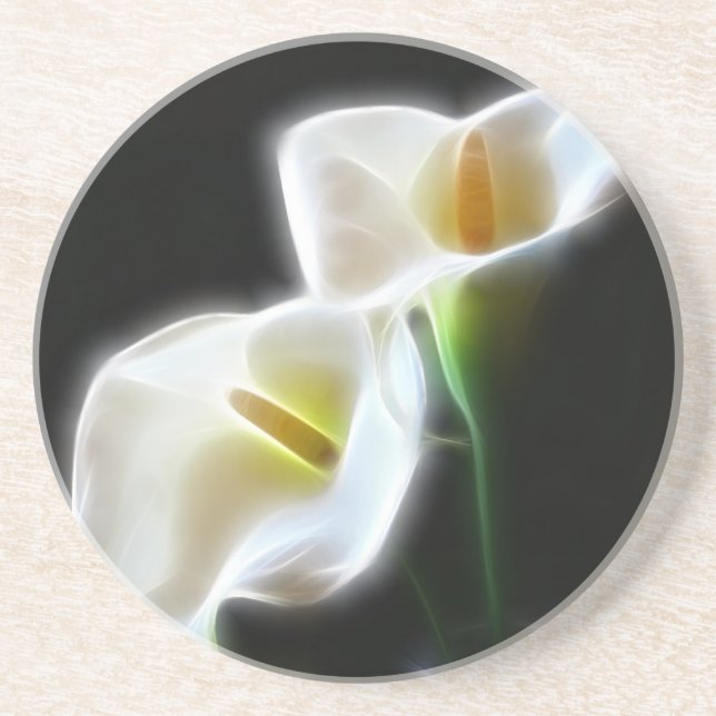 Elegant Calla Lily Flowers 13 Modern Coaster (Front)