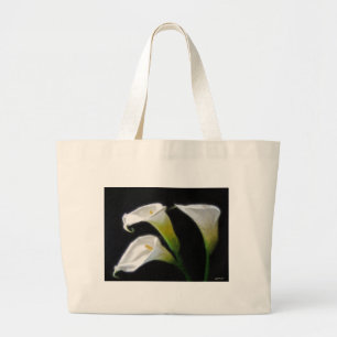 Elegant Calla Lily Flowers 7 Painterly Large Tote Bag