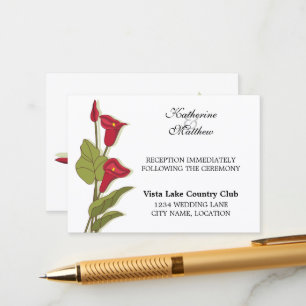 Elegant Calla Lily in Magenta Reception Cards