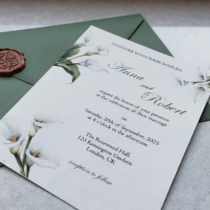 Elegant Calla Lily Invitation –  Floral Design