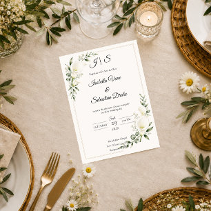 Elegant Calla Lily Minimalism Wedding Invitation