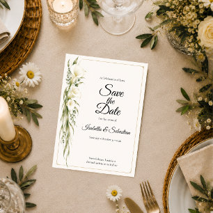 Elegant Calla Lily Romance Wedding Save The Date