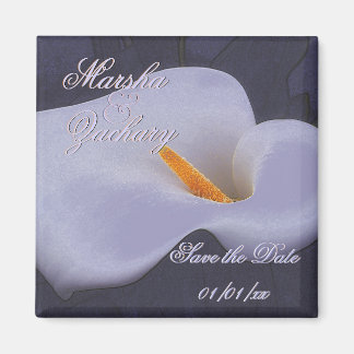 Elegant Calla Lily "Save the Date" Magnets 2