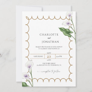 Elegant Calla Lily Wedding Invitation