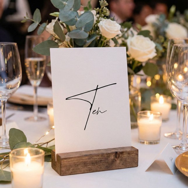 Elegant Calligraphic Wedding Table 10 table Number (Creator Uploaded)