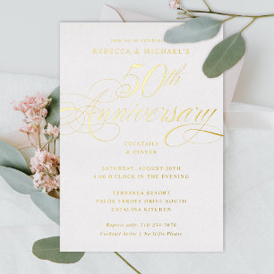 Elegant Calligraphy 50th Anniversary Party