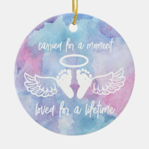 Elegant Calligraphy Baby Loss Christmas Ornament