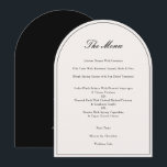 Elegant Calligraphy Black Wedding Dinner Menu Card<br><div class="desc">Arch Shape Black Frame Elegant Calligraphy Black Wedding Dinner Menu Template</div>