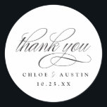 Elegant Calligraphy Black White Wedding Stickers<br><div class="desc">Elevate your wedding style with our Elegant Calligraphy Wedding Collection,  featuring sophisticated script and timeless design. Perfect for modern couples,  this collection includes everything from invitations to menus,  all customisable with your details. Add a touch of refined elegance to your big day with this beautifully coordinated set!</div>