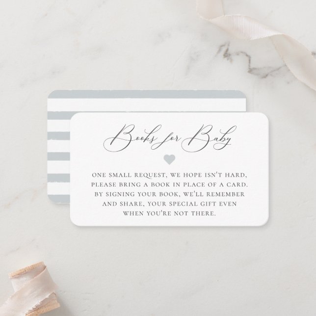 Elegant Calligraphy Book Request Enclosure Card (Front/Back In Situ)