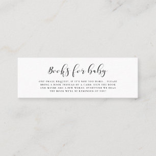 Elegant calligraphy Books for baby request card