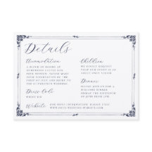 Elegant Calligraphy Border Wedding Details