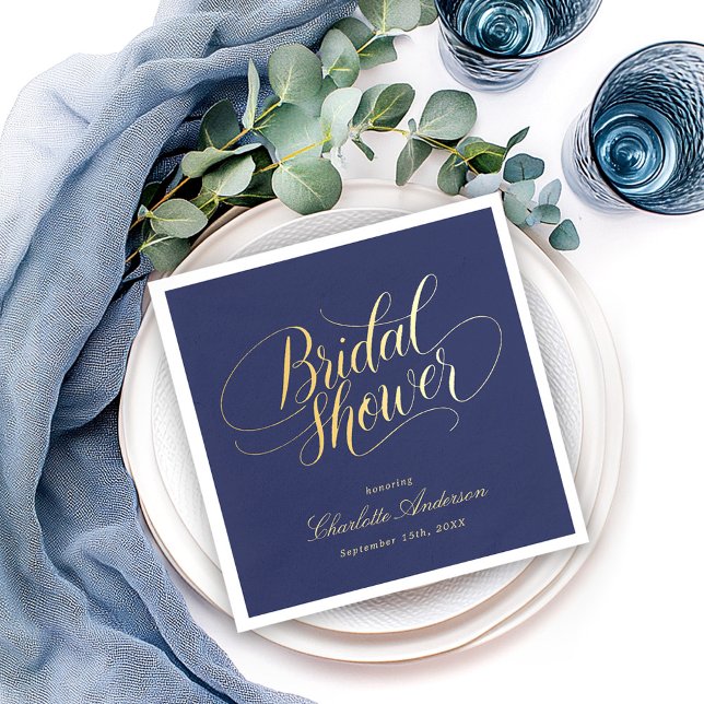 Elegant Calligraphy Bridal Shower Napkin (Creator Uploaded)