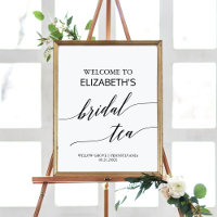 Elegant Calligraphy Bridal Tea Welcome