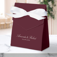 Elegant Calligraphy Burgundy Wedding