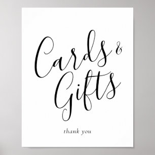 Elegant Calligraphy Cards and Gifts Sign