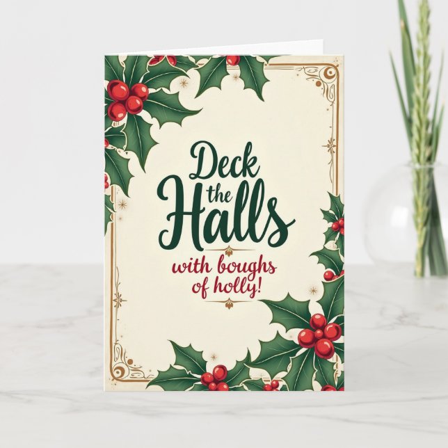 Elegant Calligraphy Christmas Card (Front)