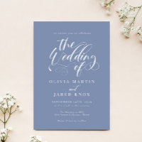 Elegant Calligraphy Classic Wedding Invitation