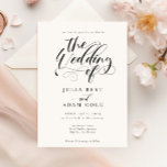 Elegant Calligraphy Classic Wedding Invitation<br><div class="desc">Elegant Calligraphy Classic Wedding Invitation</div>