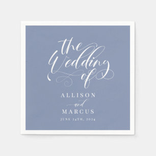 Elegant Calligraphy Classic Wedding Napkins