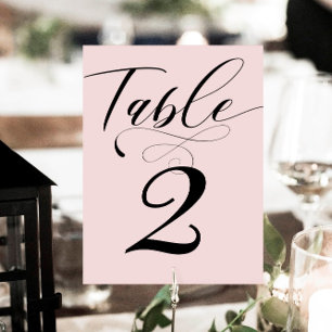 Elegant Calligraphy Classic Wedding Table Number