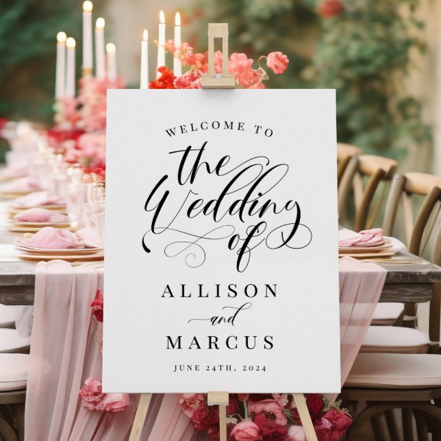 Elegant Calligraphy Classic Wedding Welcome Sign (Creator Uploaded)